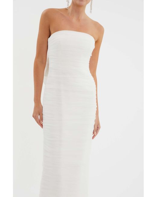Rebecca Vallance White Lily Midi Dress