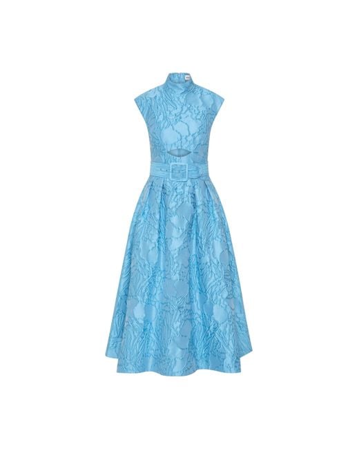 Rebecca Vallance Blue Aegir Midi Dress
