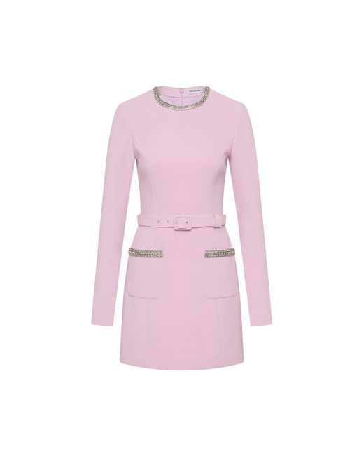 Rebecca Vallance Pink Yolanda Long Sleeve Mini Dress