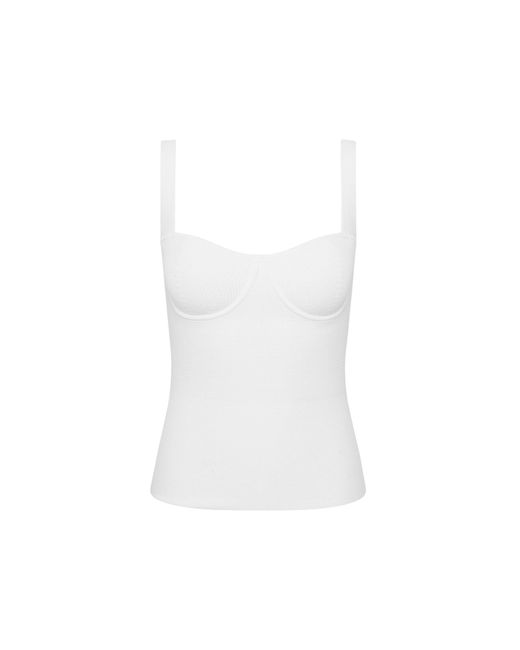 Rebecca Vallance White Zia Knit Bralette