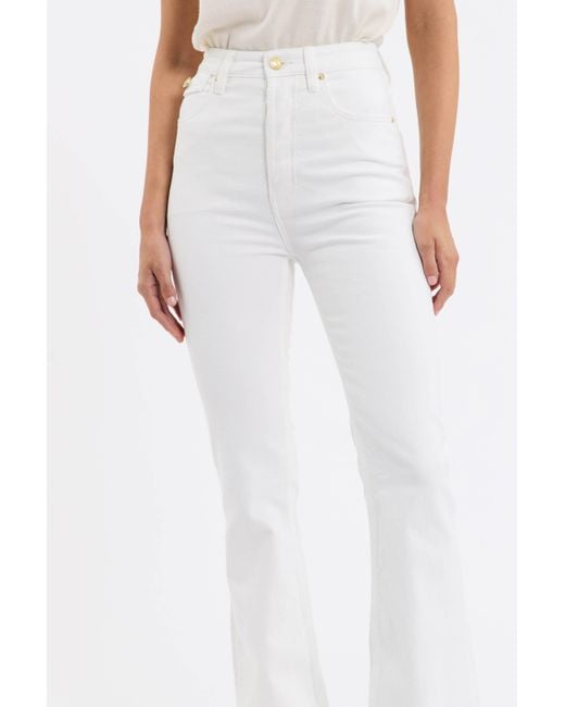 Rebecca Vallance White Gisele Flare Jean