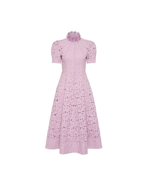Rebecca Vallance Pink Kitsu Short Sleeve Midi Dress