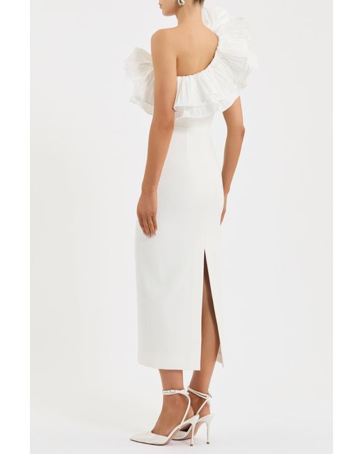 Rebecca Vallance White Ozias Midi Dress