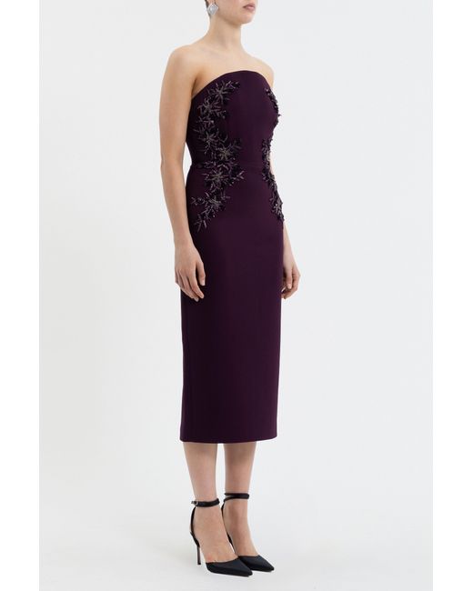 Rebecca Vallance Purple Beatrice Midi Dress