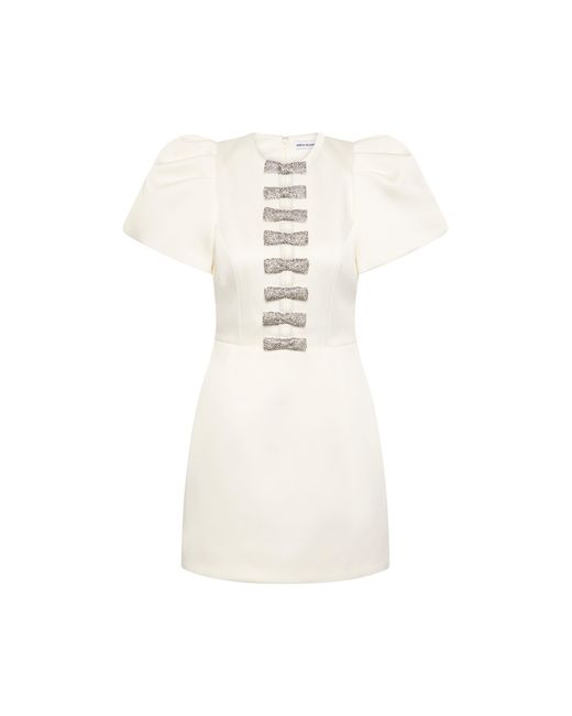 Rebecca Vallance White Blaise Puff Sleeve Mini Dress