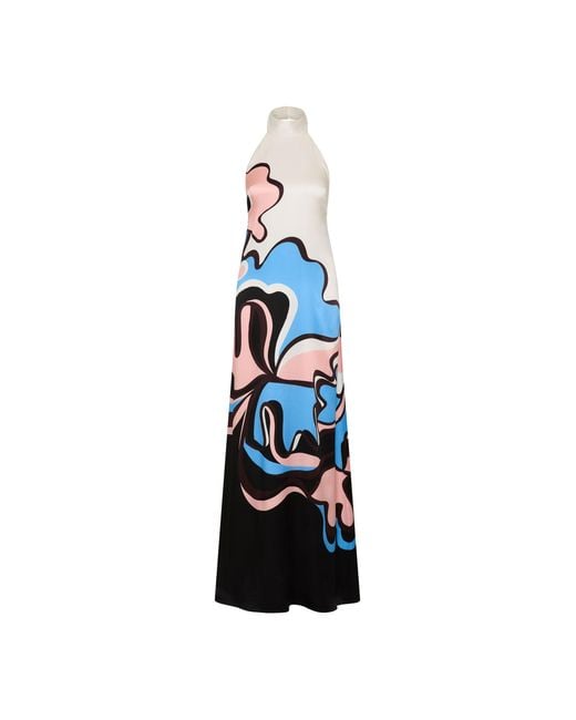 Rebecca Vallance White Barbados Breeze Halter Maxi Dress
