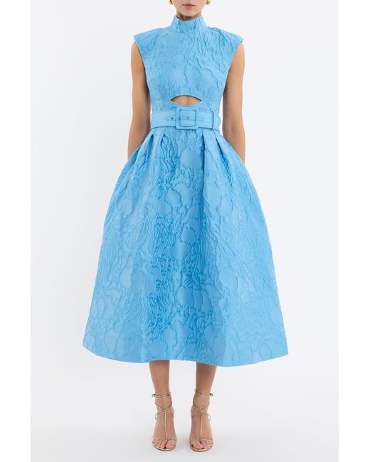 Rebecca Vallance Blue Aegir Midi Dress
