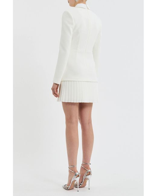 Rebecca Vallance White Atlas Mini Dress