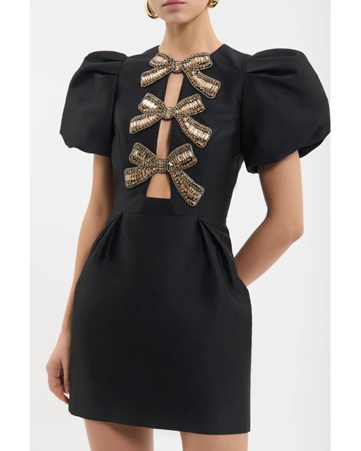 Rebecca Vallance Black Venus Mini Dress