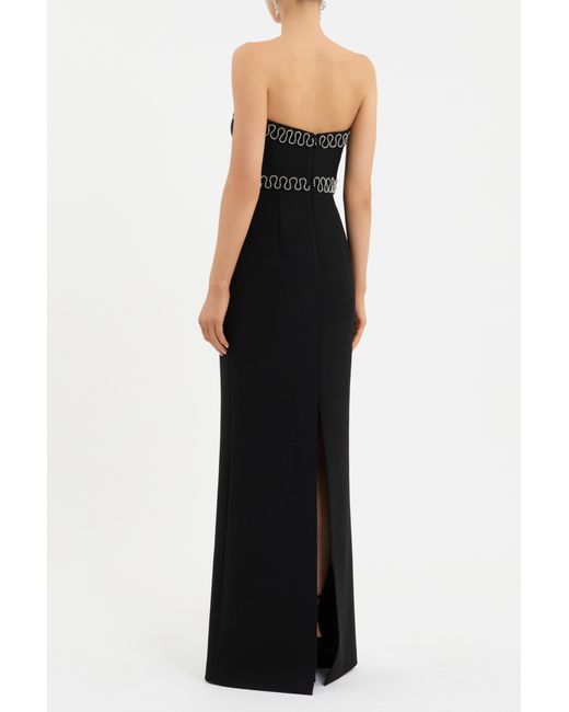 Rebecca Vallance Black Nyx Strapless Gown