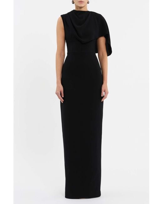 Rebecca Vallance Black Freyja Cape Gown