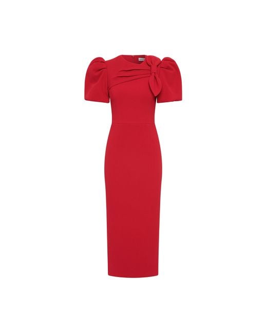 Rebecca Vallance Red Violetta Midi Dress