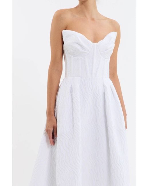 Rebecca Vallance White Bridgette Midi Dress