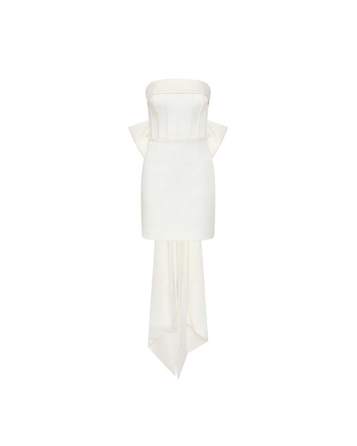 Rebecca Vallance White Lia Strapless Mini Dress