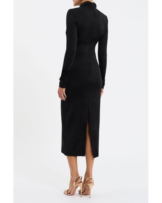 Rebecca Vallance Black Erin Long Sleeve Midi Dress