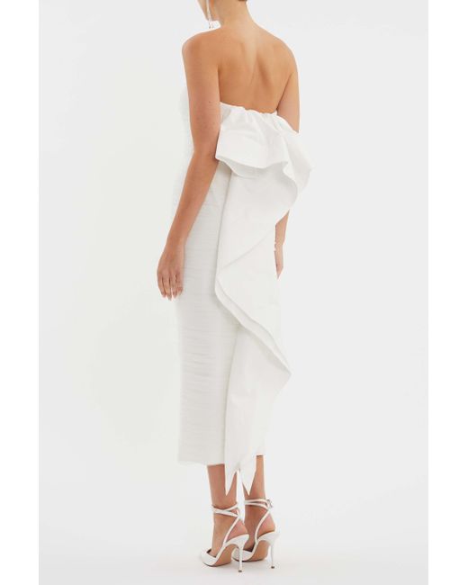Rebecca Vallance White Lily Midi Dress