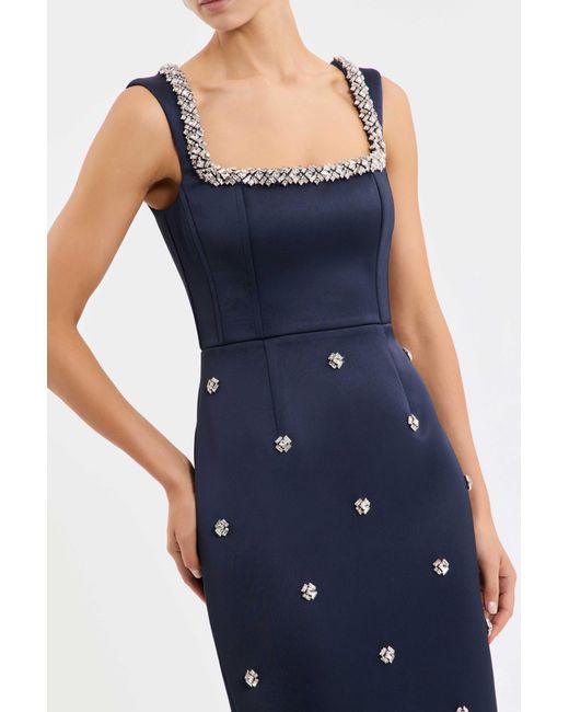 Rebecca Vallance Blue Ayla Midi Dress