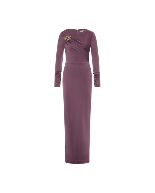 Rebecca Vallance Purple Nala Long Sleeve Maxi Dress
