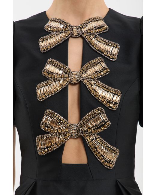 Rebecca Vallance Black Venus Mini Dress
