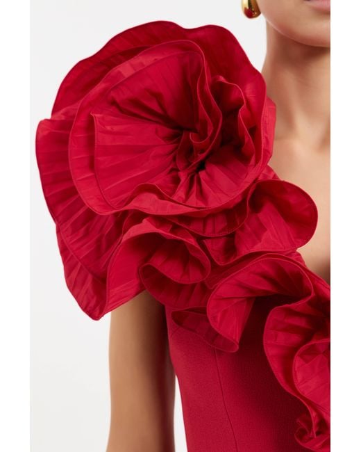 Rebecca Vallance Red Zarya Midi Dress