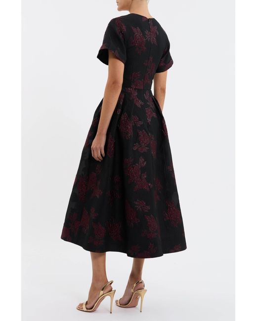 Rebecca Vallance Black Florentina Midi Dress
