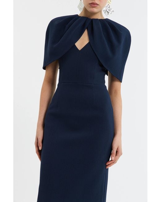 Rebecca Vallance Blue Xena Midi Dress