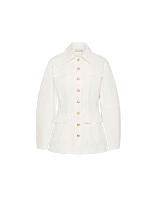 Rebecca Vallance White Aviator Jacket