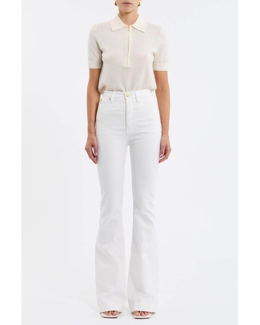 Rebecca Vallance White Gisele Flare Jean