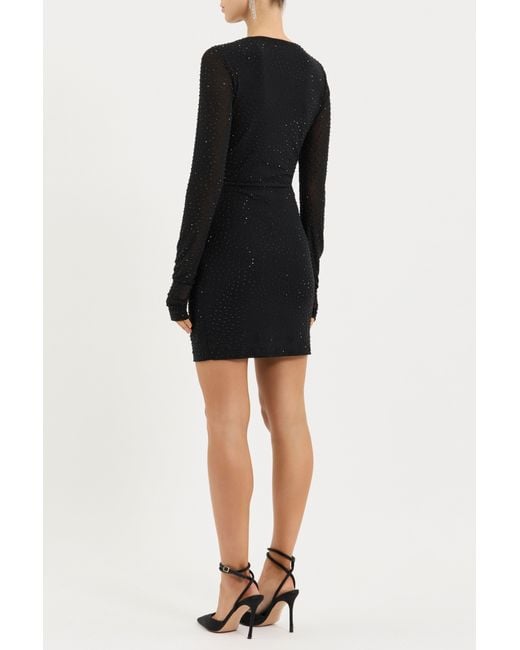 Rebecca Vallance Black Stardust Mini Dress
