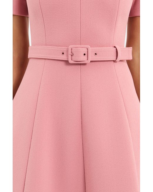 Rebecca Vallance Pink Xena Short Sleeve Midi Dress