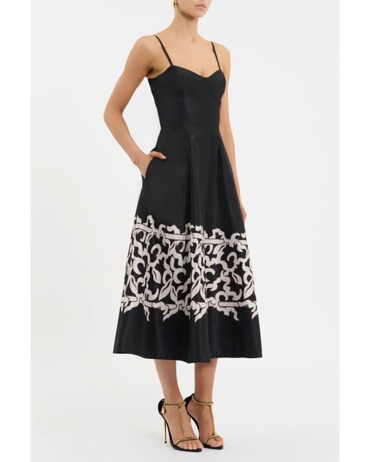 Rebecca Vallance Black Sundia Midi Dress