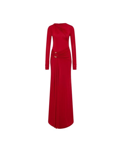 Rebecca Vallance Red Kiana Long Sleeve Maxi Dress