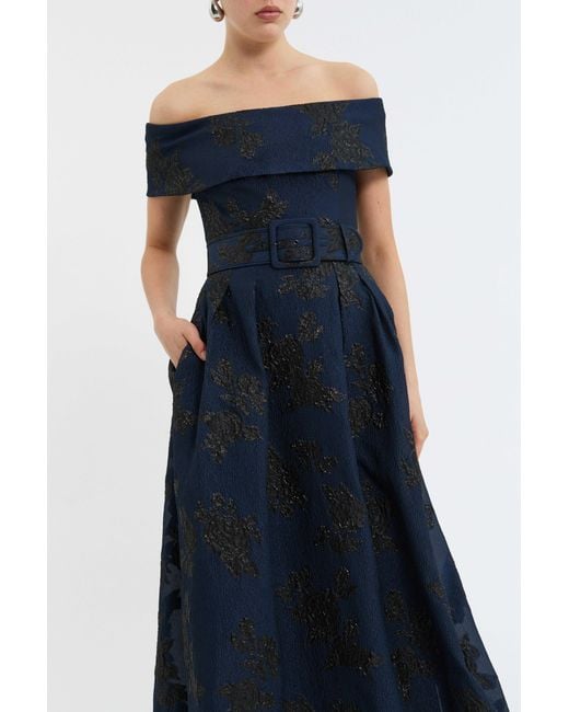 Rebecca Vallance Blue Afina Maxi Dress