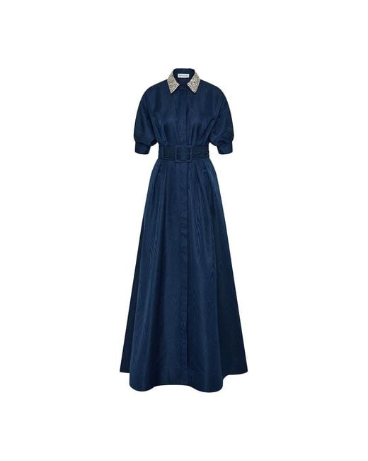 Rebecca Vallance Blue Cielo Diamante Collar Gown