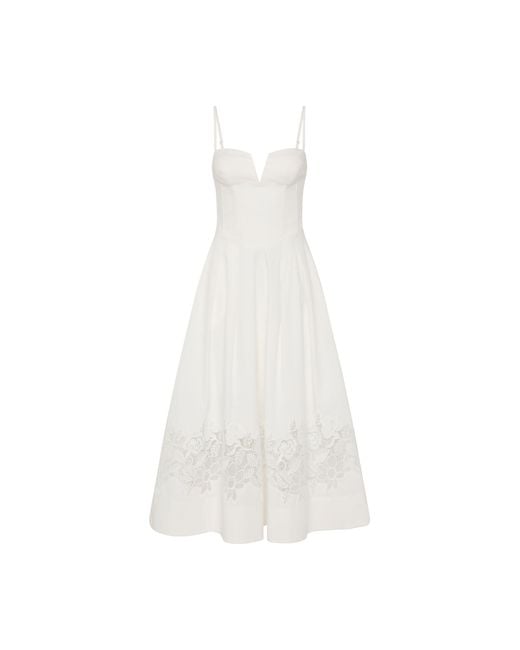 Rebecca Vallance White Montreux Midi Dress