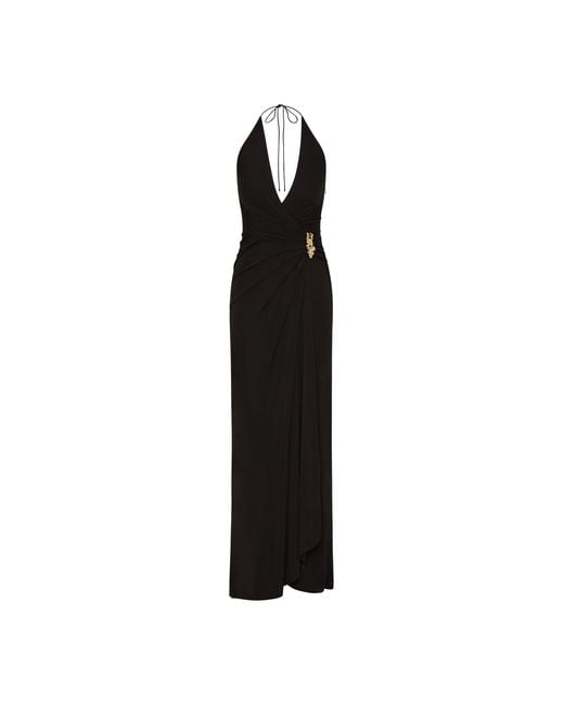 Rebecca Vallance Black Zaley Halter Maxi Dress