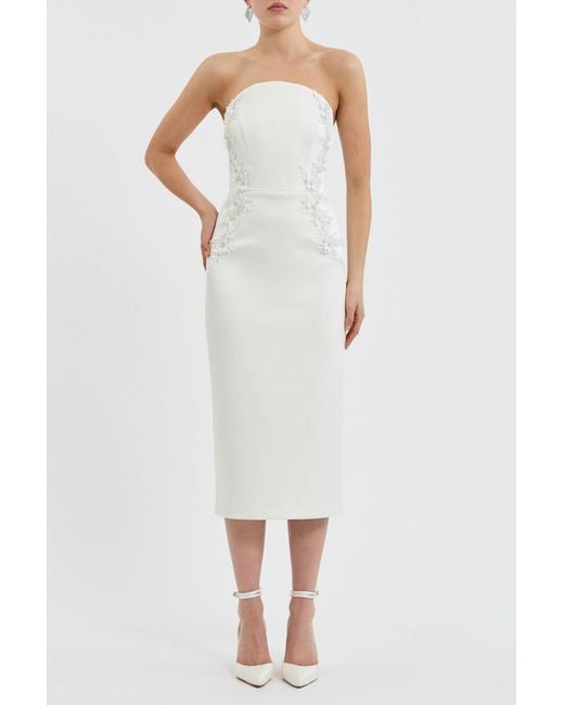 Rebecca Vallance White Xanthe Midi Dress
