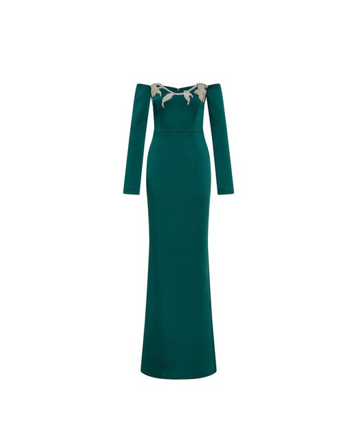 Rebecca Vallance Green Ellerie Strapless Gown