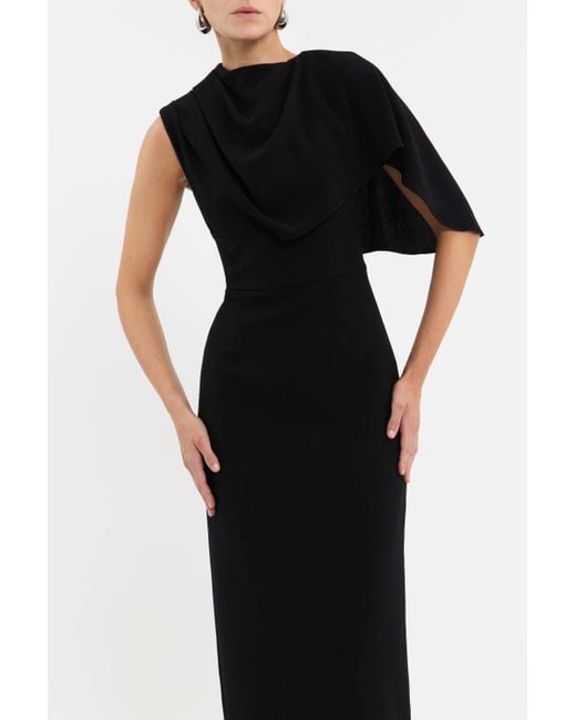Rebecca Vallance Black Freyja Cape Gown