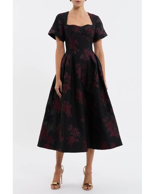 Rebecca Vallance Black Florentina Midi Dress