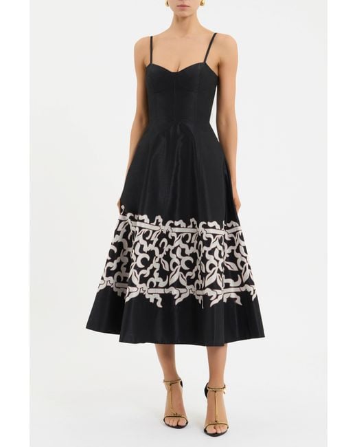 Rebecca Vallance Black Sundia Midi Dress
