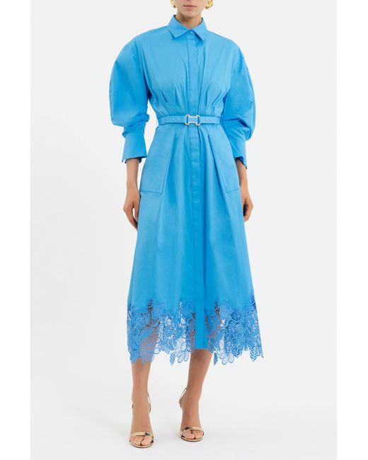 Rebecca Vallance Blue Montreux Shirt Midi Dress