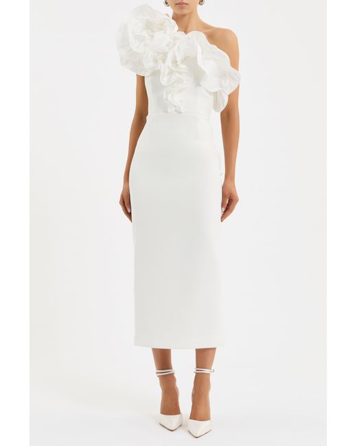 Rebecca Vallance White Ozias Midi Dress