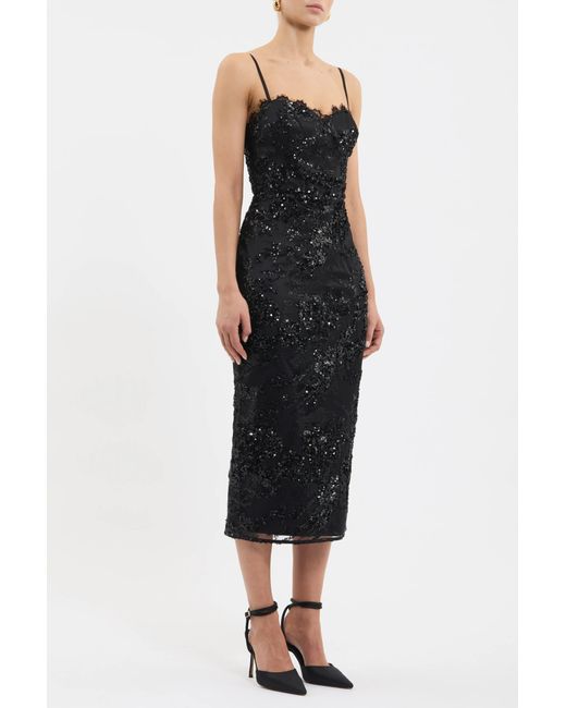 Rebecca Vallance Black Beau Midi Dress