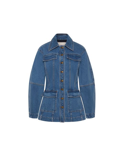 Rebecca Vallance Blue Aviator Jacket