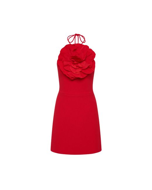 Rebecca Vallance Red Cameron Halter Mini Dress