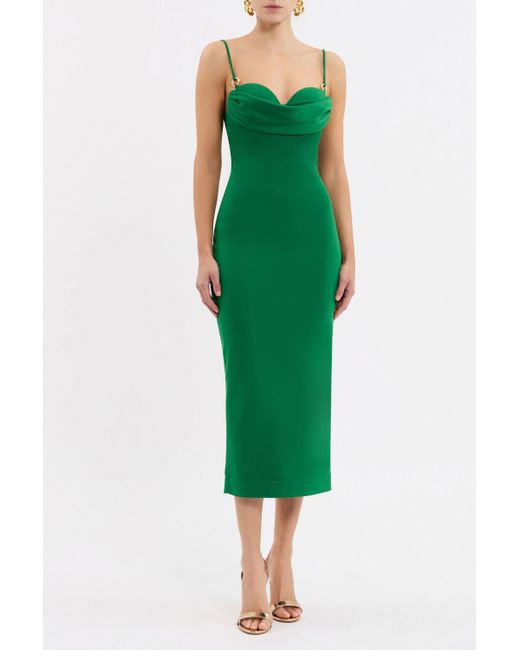 Rebecca Vallance Green Erin Midi Dress