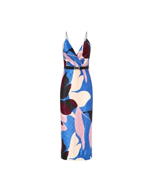 Rebecca Vallance Blue Mika Midi Dress