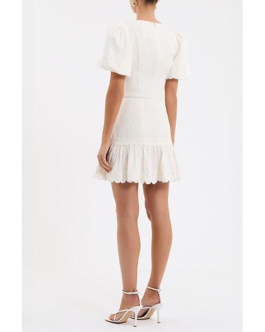 Rebecca Vallance White Kahlia Mini Dress