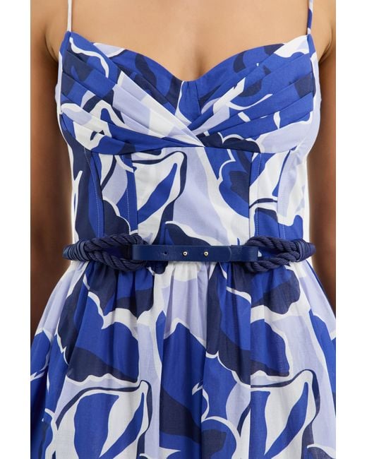 Rebecca Vallance Blue Paros Midi Dress